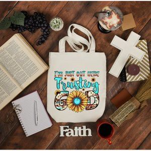 Women's Custom Western Hand Pressed Printed Christian Religious Tote Bags